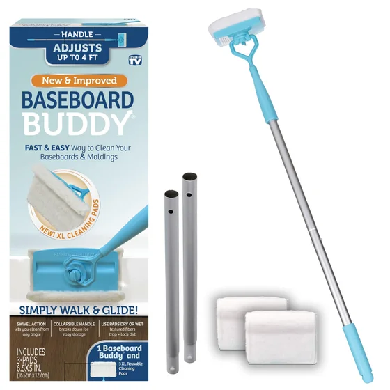 Baseboard Buddy cleaning tool on Baseboard Buddy Guide